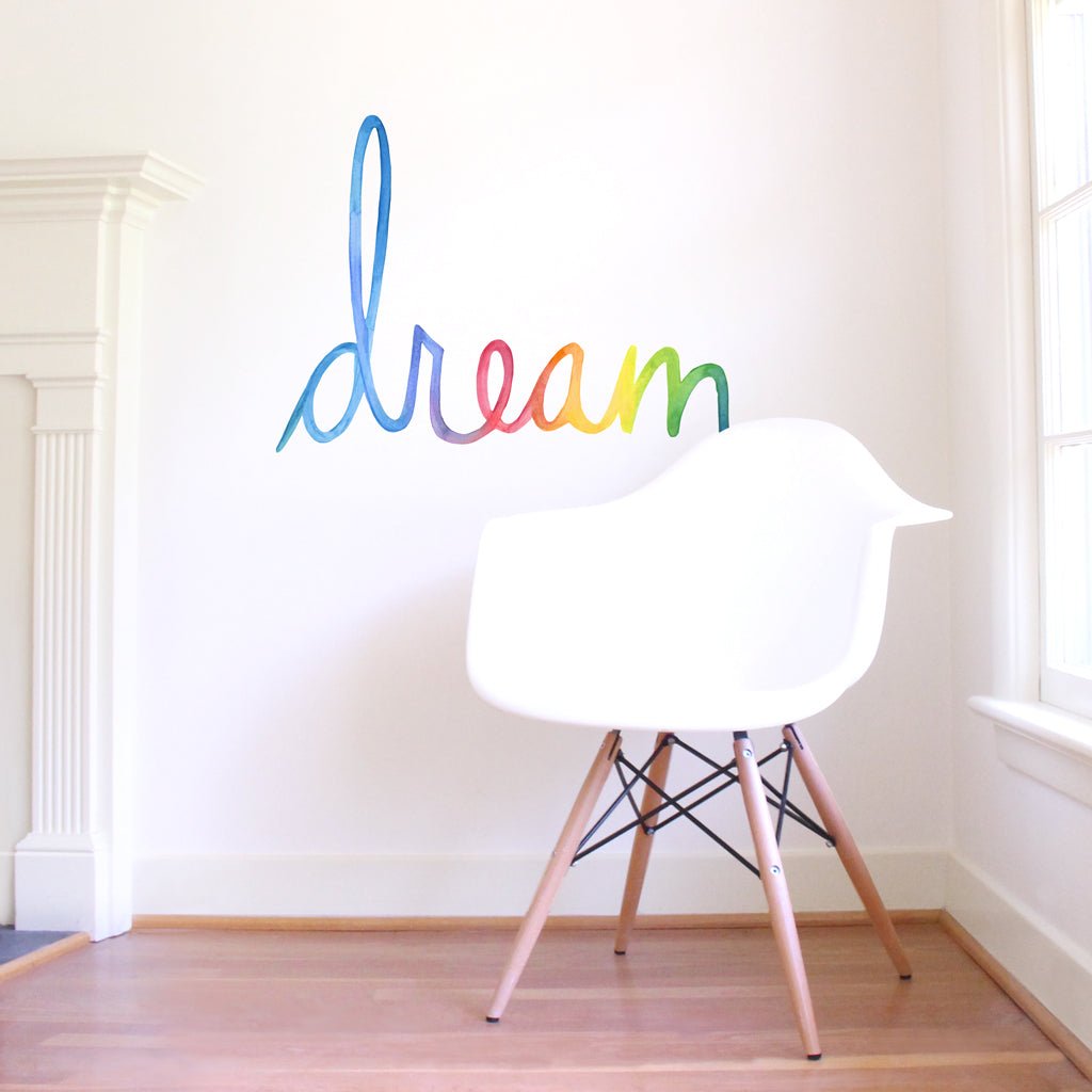 Watercolor Words • Dream • Peel-and-Stick Wall Decals