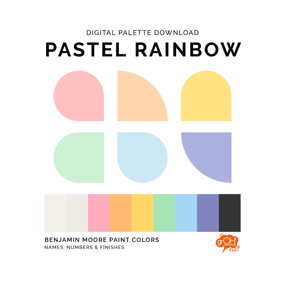 Paint Color Palette: Pastel Rainbow