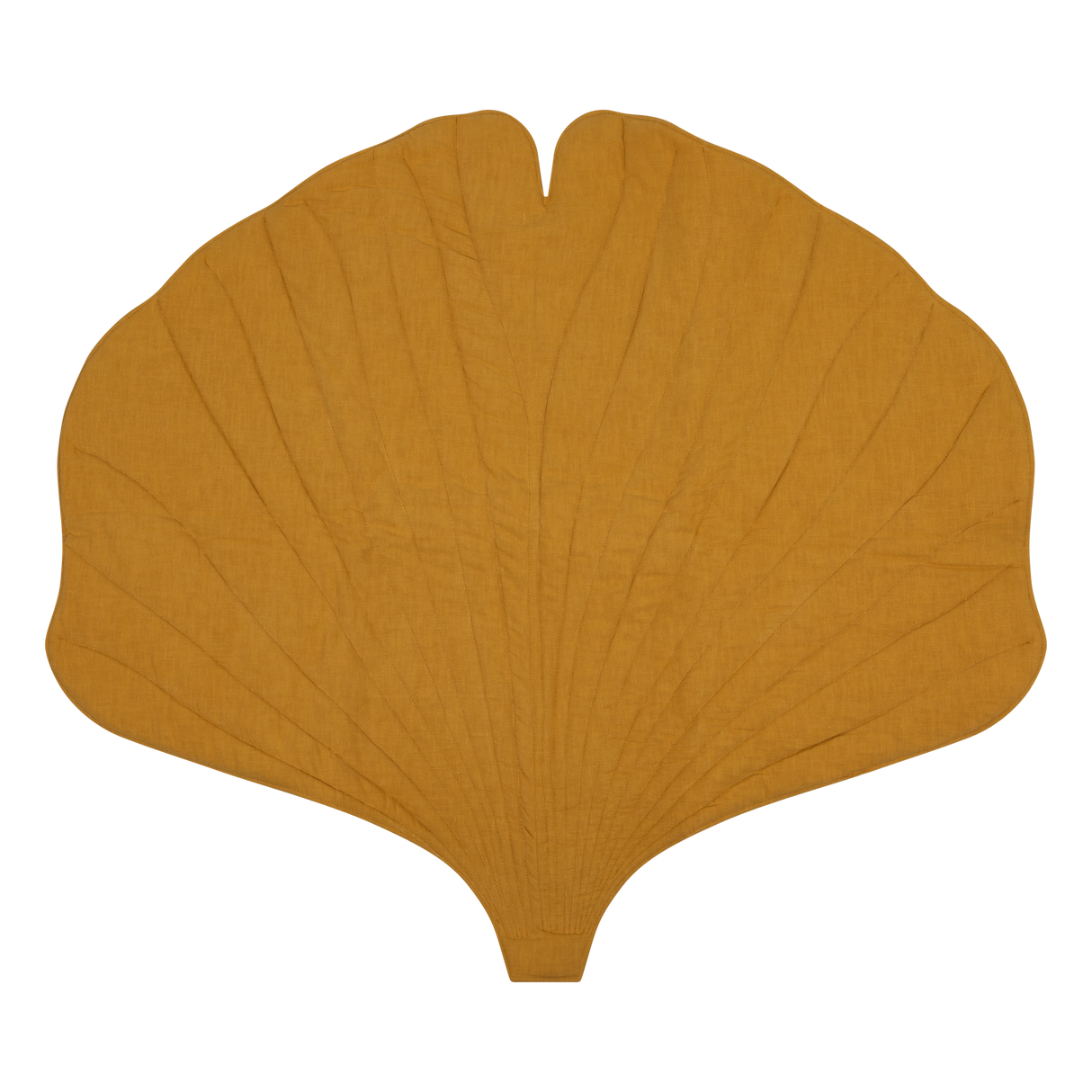 Linen “Mango” Ginkgo Leaf Mat