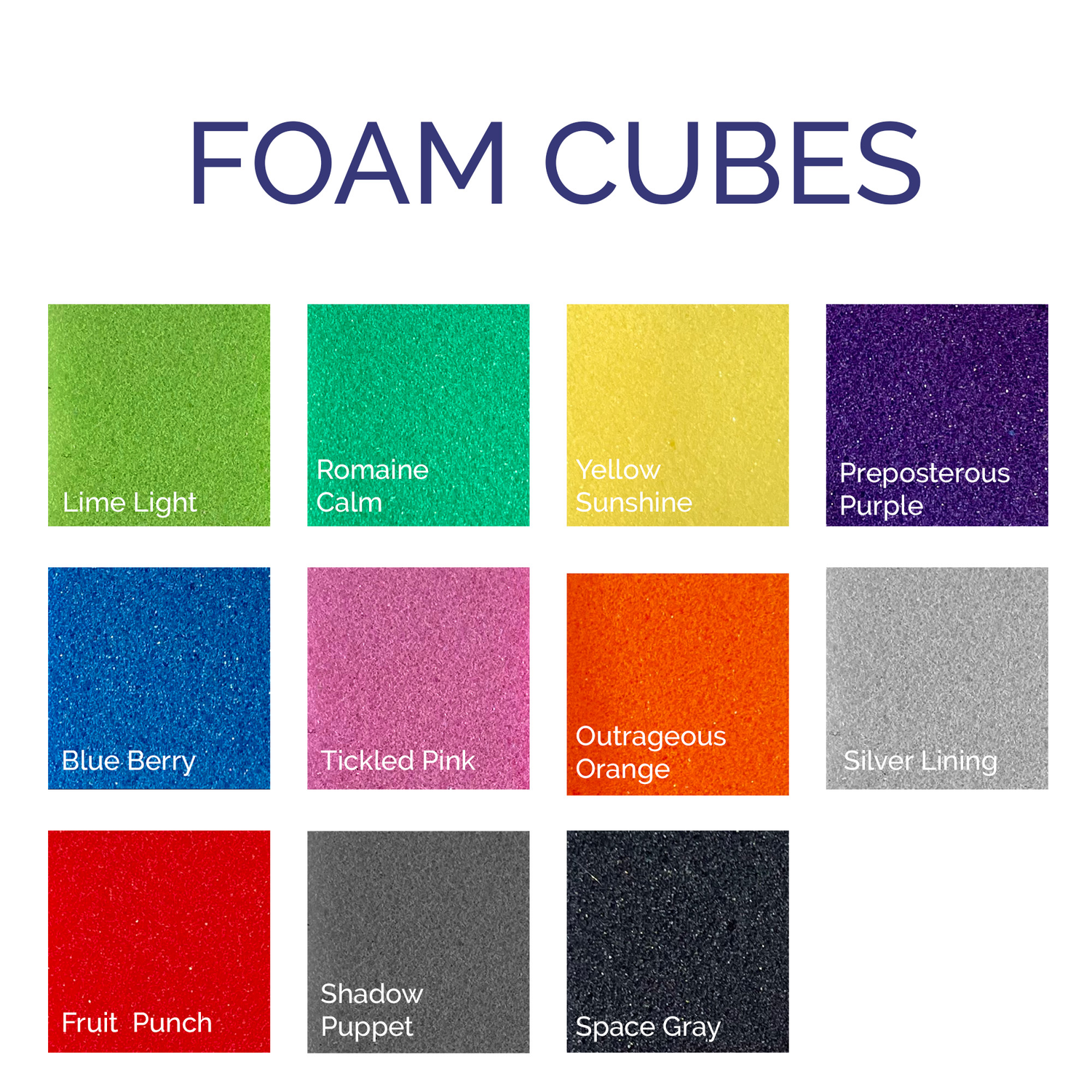 Foam Cubes Samples