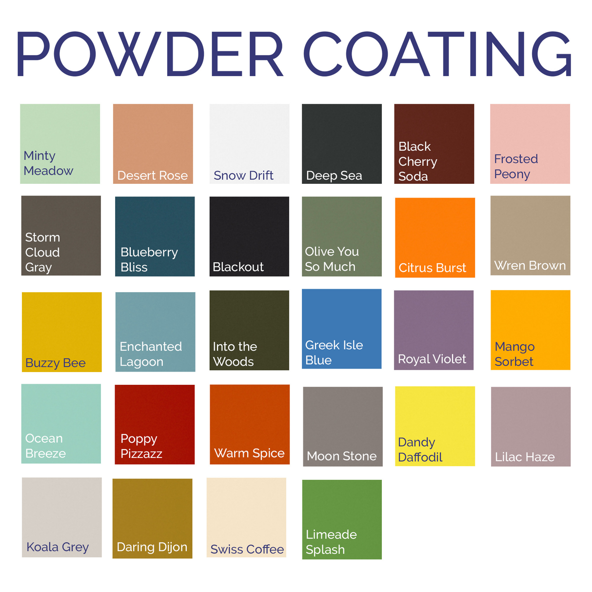 Powder Coat Samples