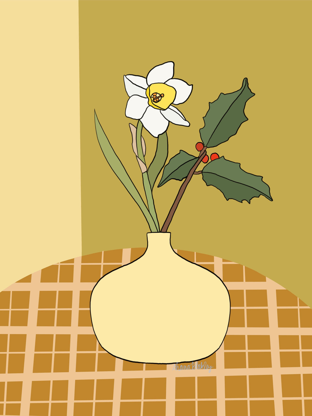 December | Narcissus + Holly