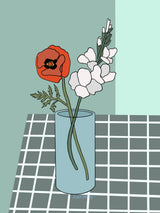 August | Gladiolus + Poppy