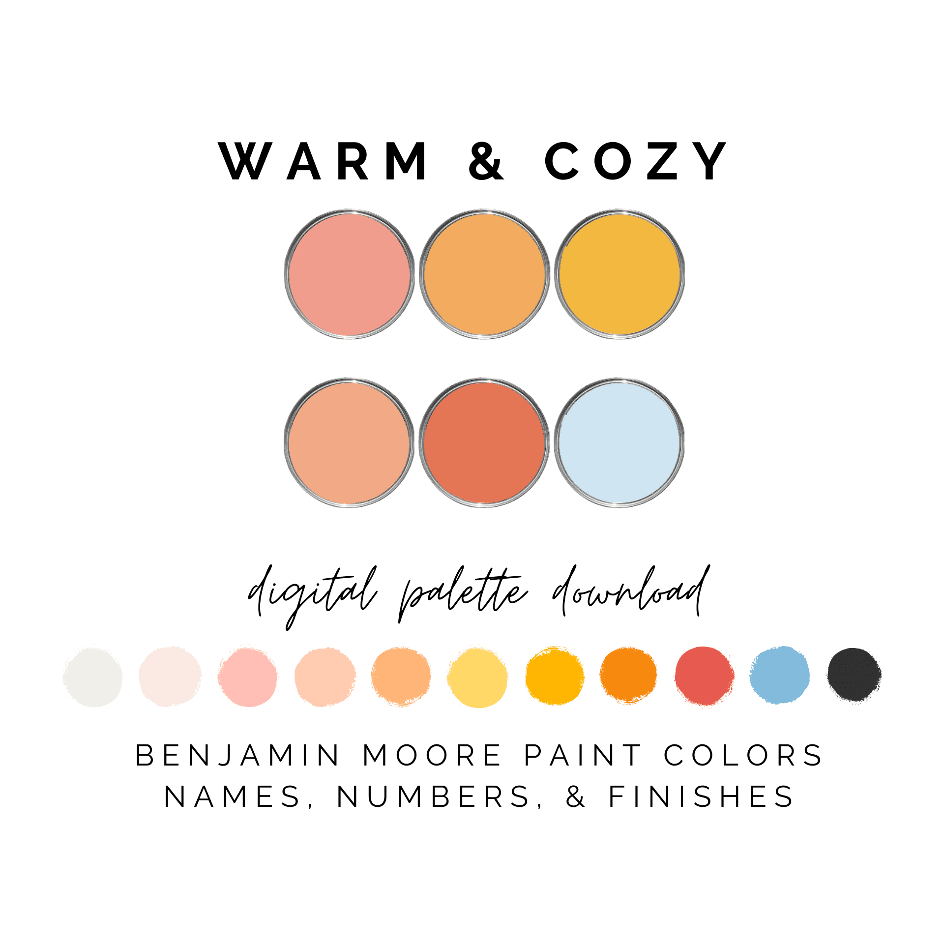 Paint Color Palette: Warm and Cozy