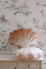Velvet “Beige Pearl” Shell Pillow