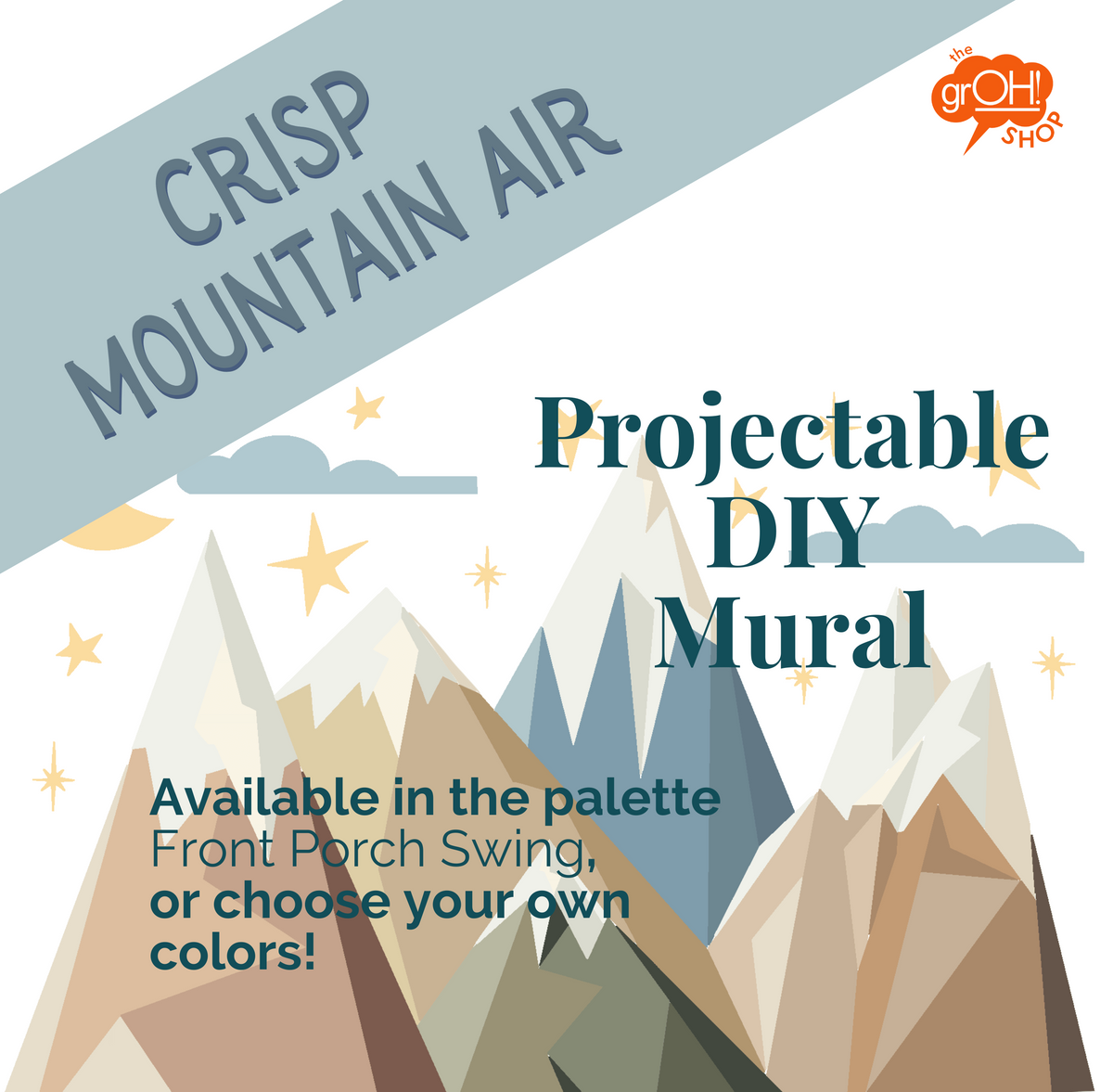 DIY Mural Crisp Mountain Air The grOH! Shop