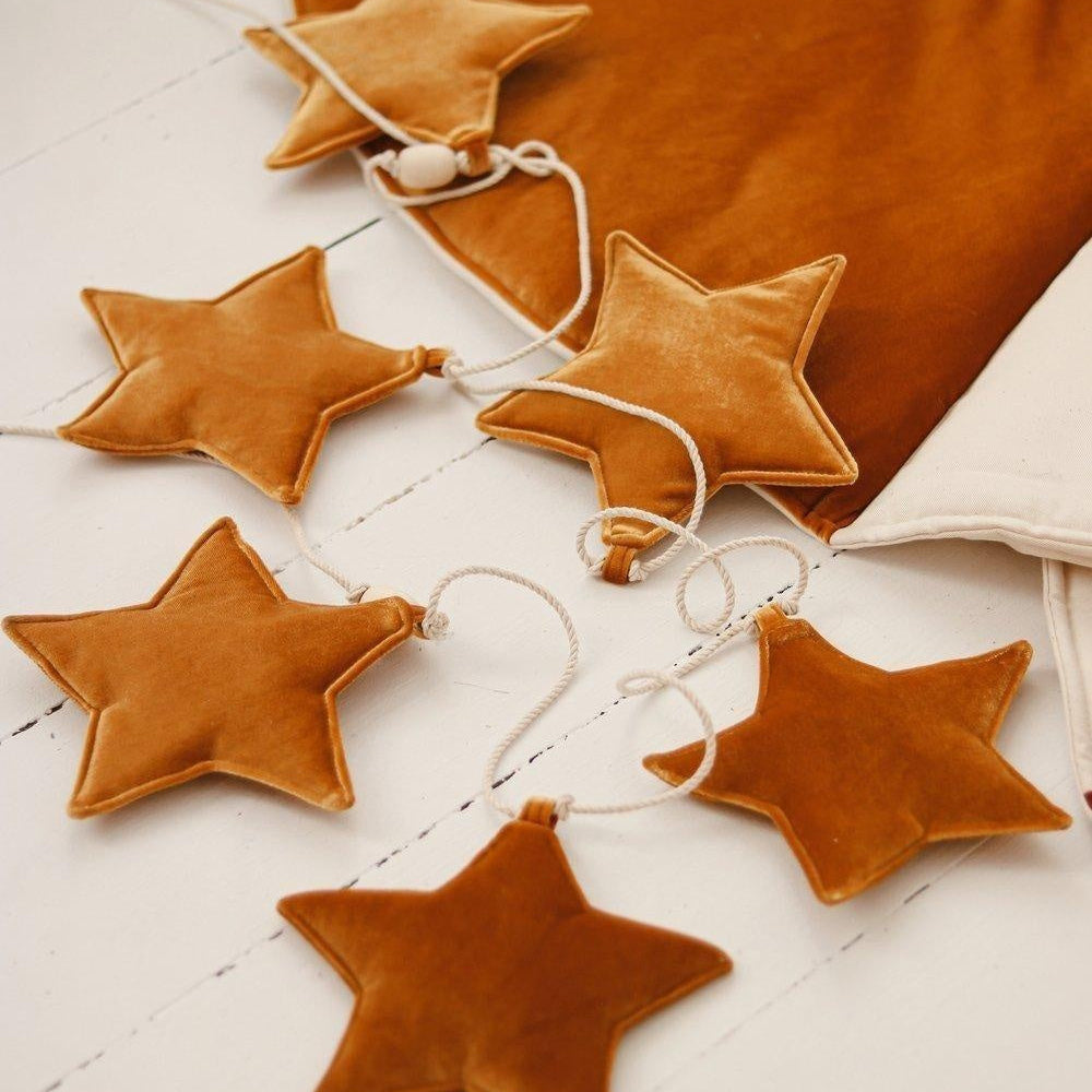 Velvet “Gold Dust” Garland with Stars
