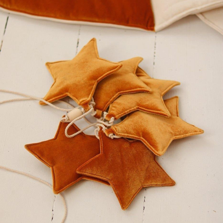 Velvet “Gold Dust” Garland with Stars