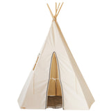 “Grey Pompoms” Teepee Tent with Pompoms