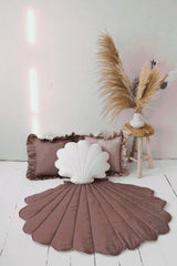 Linen “Marsala” Shell Mat