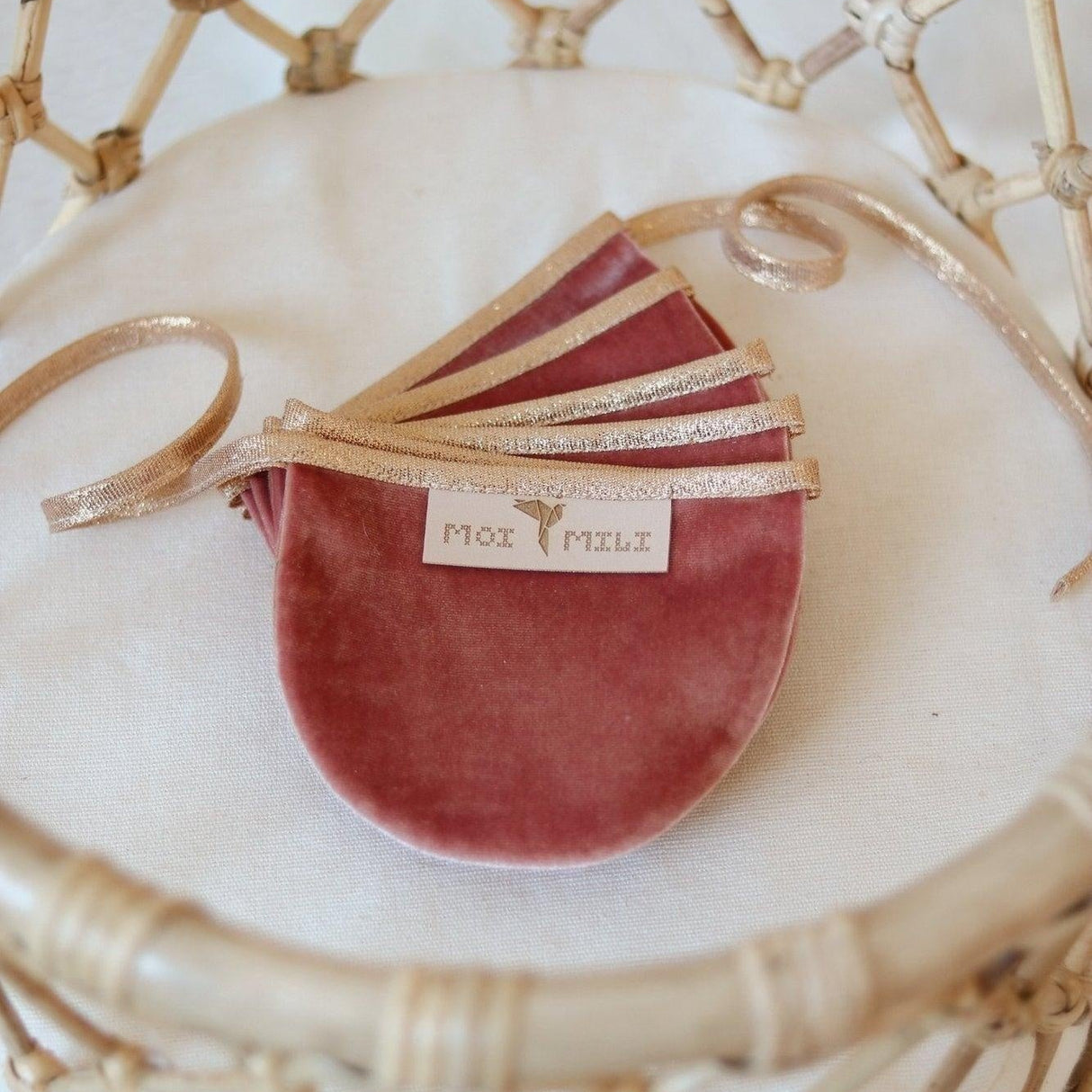 Velvet “Marsala Pearl” Garland with Half Moons