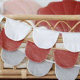 Velvet “Marsala Pearl” Garland with Half Moons