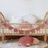 Velvet “Marsala Pearl” Garland with Half Moons