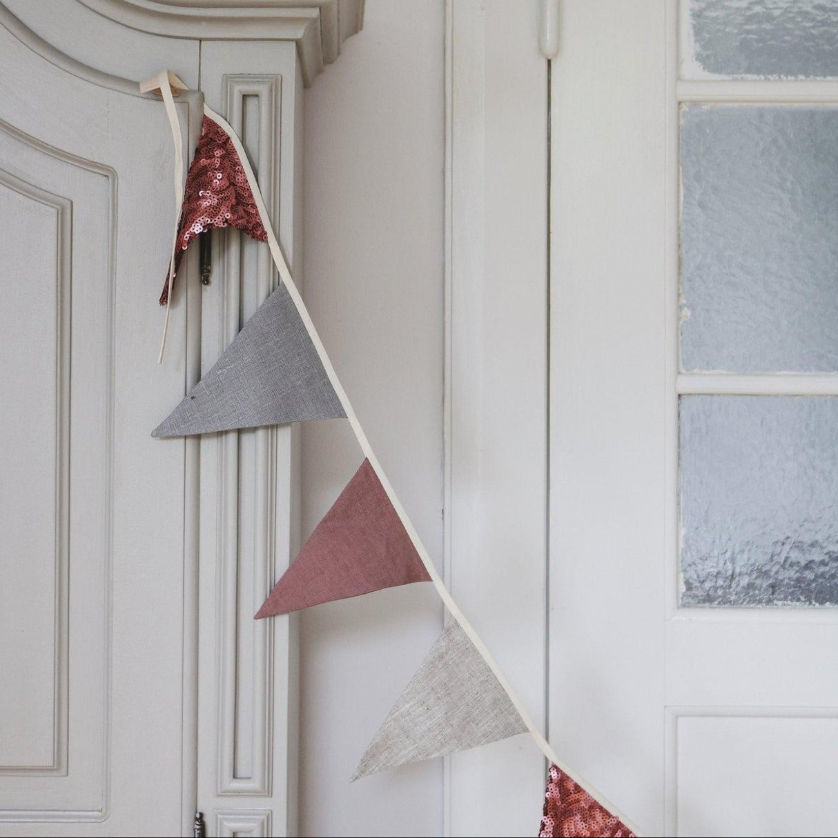 “Pink and Grey” Sequin Garland