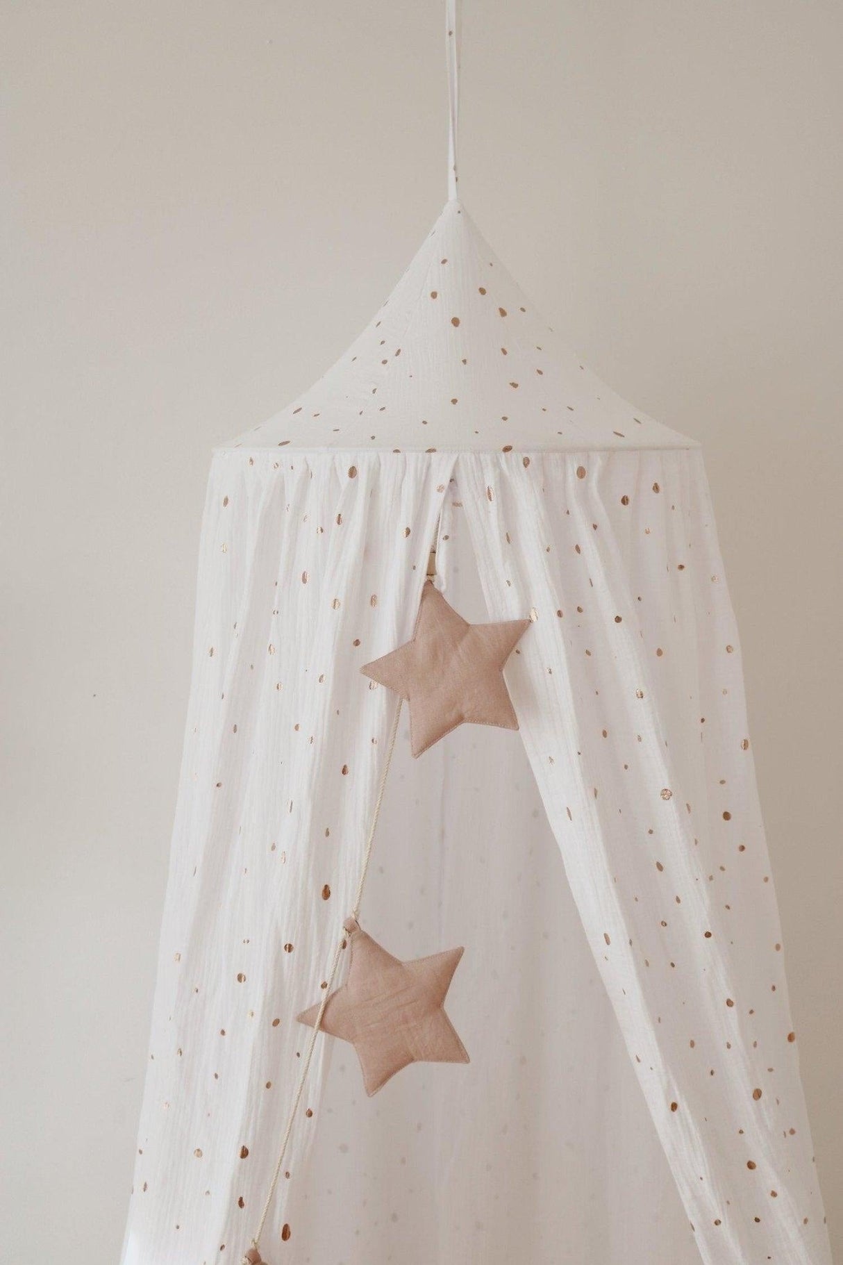 Linen “Pink Powder” Garland with Stars