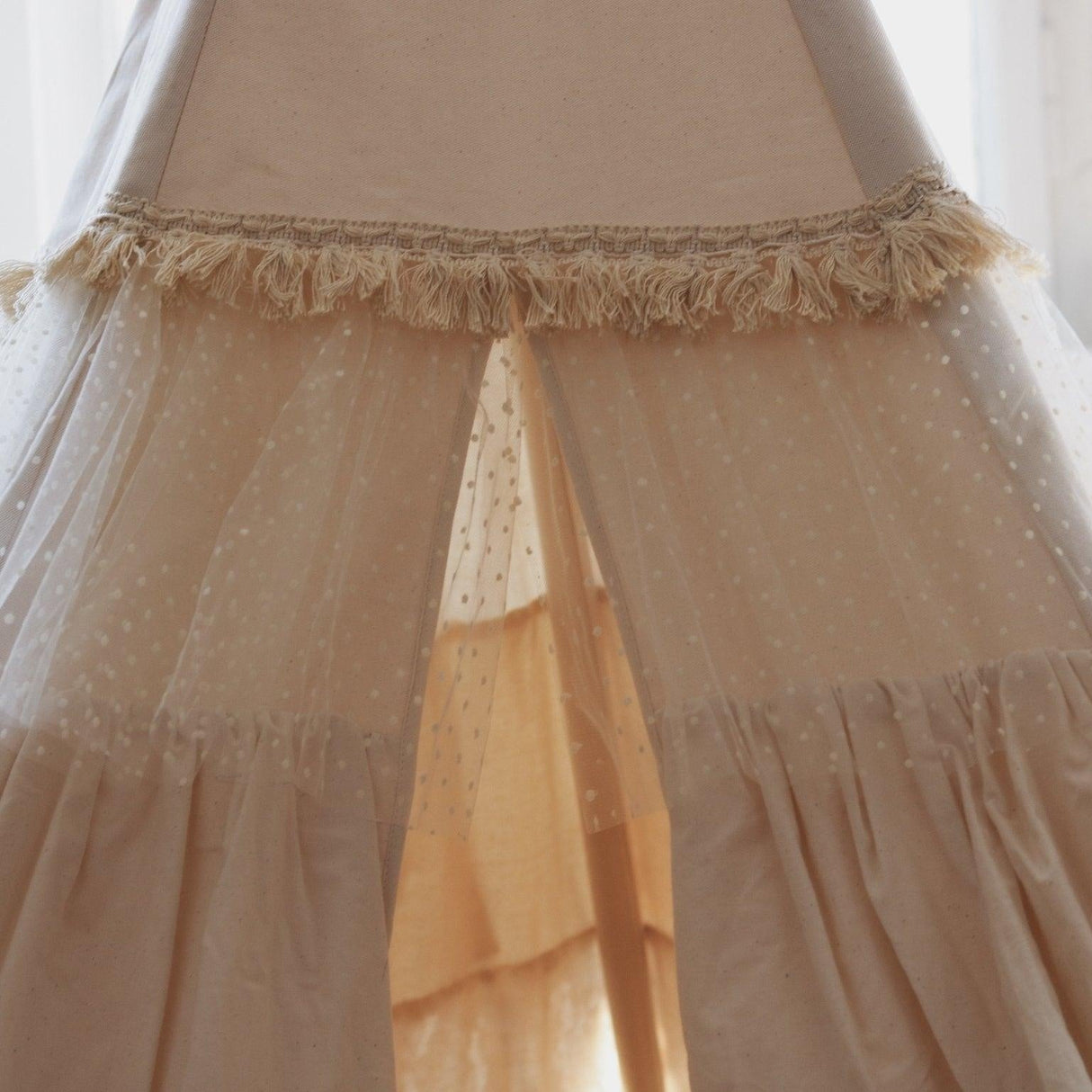 “Shabby Chic” Teepee Tent with Frills